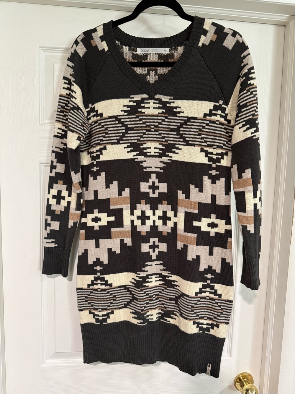 Woolrich Browns Southwest Aztec Sweater Dress